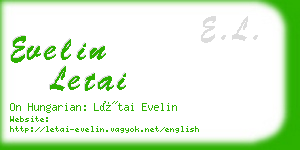 evelin letai business card